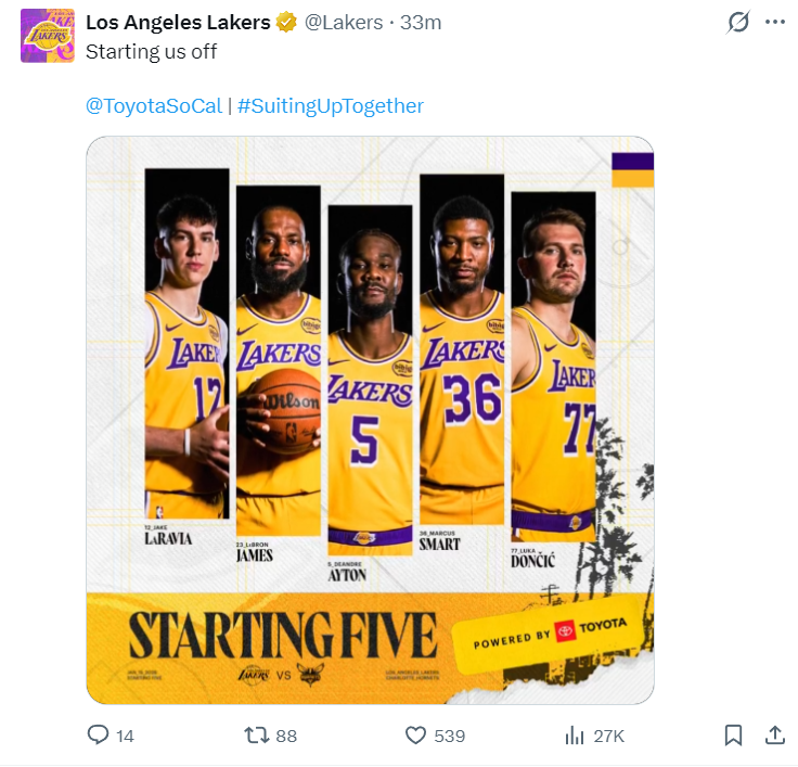 比赛赛程-湖人近5战4负！詹姆斯29+9惨败黄蜂 东契奇39分三球30+9三分